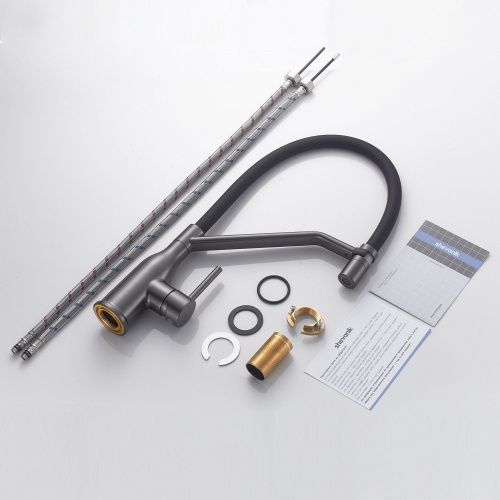 Смеситель для кухни Shevanik S343T-3 на мойку оружейная сталь - фото 4