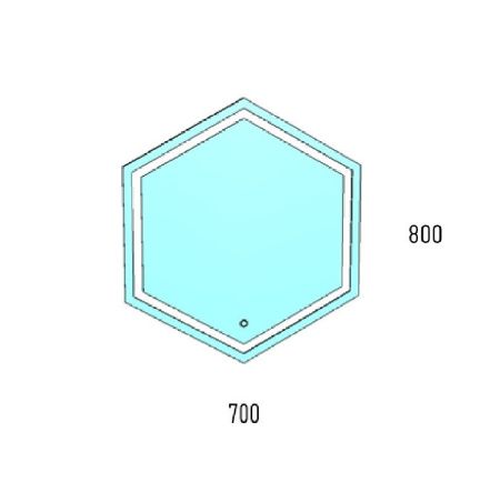 Зеркало с подсветкой Corozo Теор SD-00000922 70х80