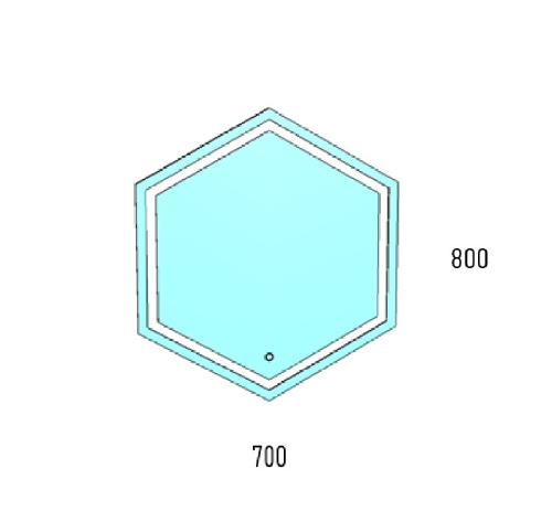 Зеркало в ванную Corozo Теор SD-00000922 70х80 цвет белый - фото 2