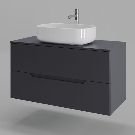 Тумба с раковиной Orange Line Li-100TugMDF+B07-540W 100х50 цвет серый