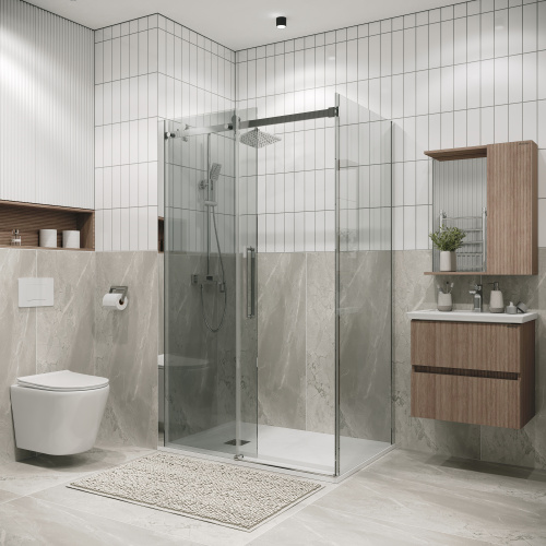 Душевой уголок Grossman Classic 120.K33.04.1390.10.00 130х90 стекло прозрачное профиль хром глянцевый - фото 5