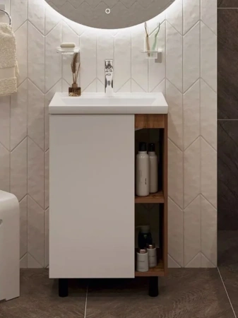 Тумба с раковиной 1MarKa Orlan Ц0000025882 50х40 напольная цвет белый