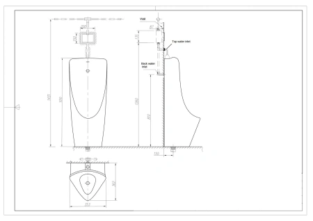 Писсуар подвесной Arrow AN633 белый