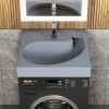 Раковина из искусственного камня Uperwood Comforty 2930205238 60х60 над стиральной машиной цвет серый