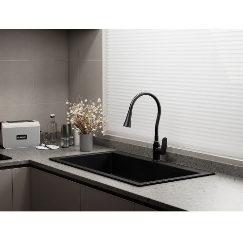 Смеситель для кухни Splenka S41 S41.43.06 на мойку черный - фото 4