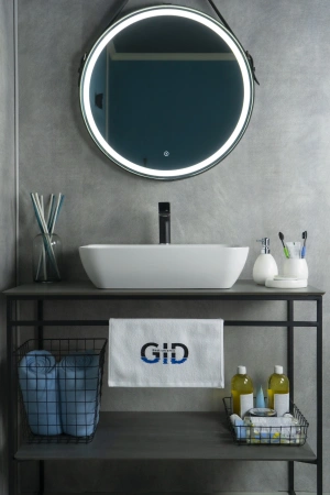 Раковина керамическая Gid Geométrico 51184 60х40 накладная цвет белый 1 отверстие под смеситель