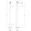 Смеситель для раковины Gessi Venti20 65095#031 напольный хром (внешняя часть)
