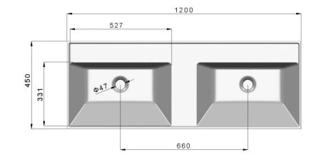 Раковина из искусственного камня Uperwood Classic 2911020336 120х50 полувстраиваемая цвет белый