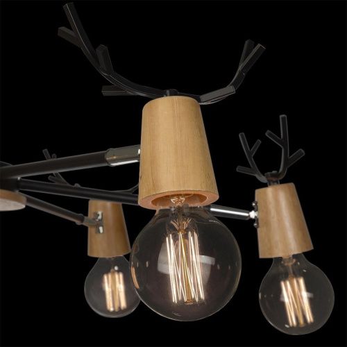 Люстра на штанге Loft It SVEN 10024/6 Black - фото 4