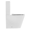 Унитаз напольный с бачком Abber Rechteck AC1210TMW белый матовый с сиденьем безободковый смыв торнадо