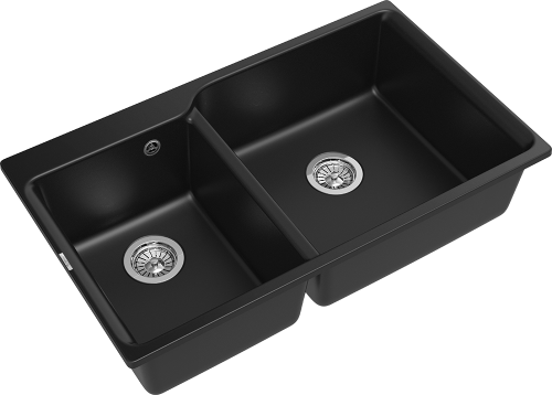 Кухонная мойка Rivelato AXEL X-90D antracite 87х52 цвет антрацит - фото 3