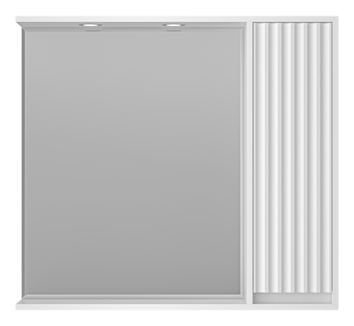 Зеркало-шкаф Brevita Balaton BAL-04090-01-П 88х14х80 подвесной цвет белый - фото 2