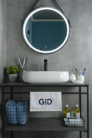 Раковина керамическая Gid Geométrico 51135 60х40 накладная цвет белый без отверстий под смеситель