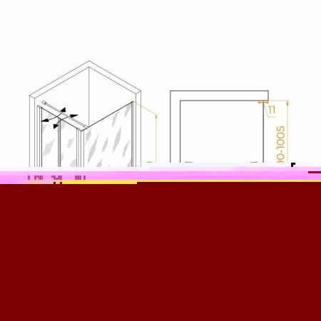 Душевой уголок RGW Passage 060814480-011 100х80 стекло прозрачное профиль хром без поддона