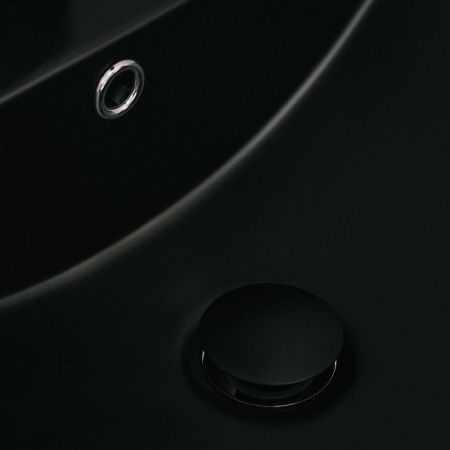 Раковина из сантехнического фарфора Bond Cube S05-808 80х50 встраиваемая цвет черный 1 отверстие под смеситель