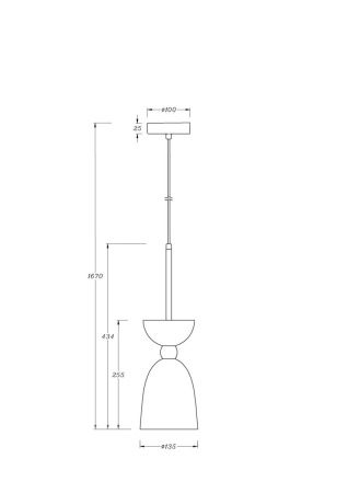 Светильник подвесной Maytoni Cloches (Клош) MOD113PL-01W
