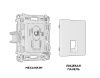 Комплект механизма компьютерной розетки RJ-45(8P8C) CAT6 со шторкой Ambrella Volt Alfa (Алфа) MA812010