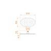 Верхний душ RGW Shower Panels (Шоувер панелс) 21148325-01 25х15 хром