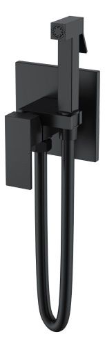 Гигиенический душ со смесителем Boheme Qubic 477-B черный