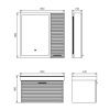 Шкаф Comforty Касабланка 00-00005896CF 30х80 подвесной цвет серый