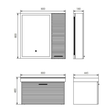 Шкаф Comforty Касабланка 00-00005896CF 30х80 подвесной цвет серый