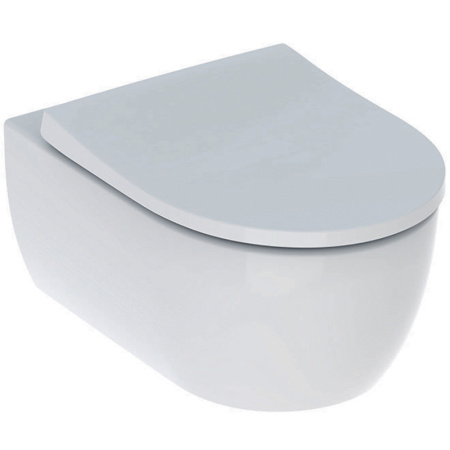 Чаша унитаза подвесная Geberit 500.784.01.1 цвет белый без сиденья безободковая каскадный смыв