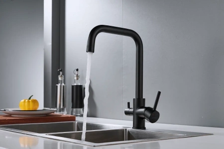 Смеситель для кухни Shevanik S228H на мойку черный