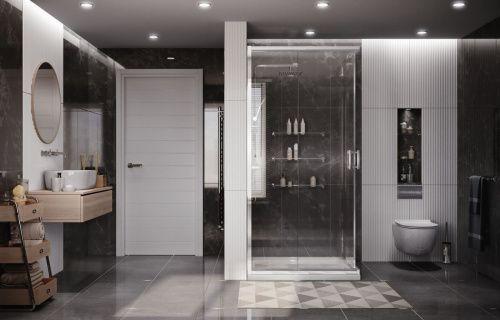 Душевой уголок Ambassador Kingston 14011119 80х80 стекло прозрачное профиль хром без поддона - фото 5