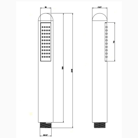 Душевая лейка Gessi Goccia 33754#279 цвет белый