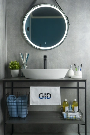 Раковина керамическая Gid Lago 51141 60х40 накладная цвет белый без отверстий под смеситель