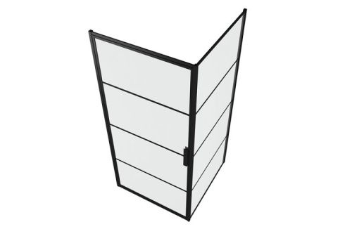 Душевой уголок Bravat Blackline BS090.2115B 90х90 стекло прозрачное профиль черный без поддона - фото 5