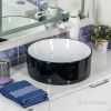 Раковина из сантехнического фарфора Melana 7078ABW-805 40х40 накладная цвет черный без отверстий под смеситель