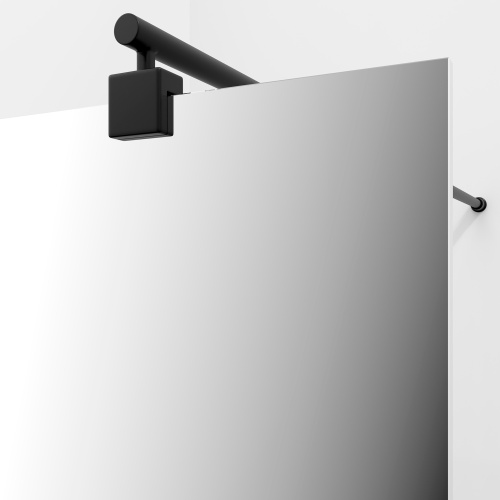 Душевая перегородка WasserKRAFT Rur 30W 30W40MB-MR 120х200 стекло зеркальное профиль черный матовый - фото 2