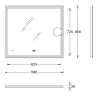 Зеркало с подсветкой и антизапотевателем Kerama Marazzi TECNOLOGICA TE.mi.90.1 90х80 подвесное