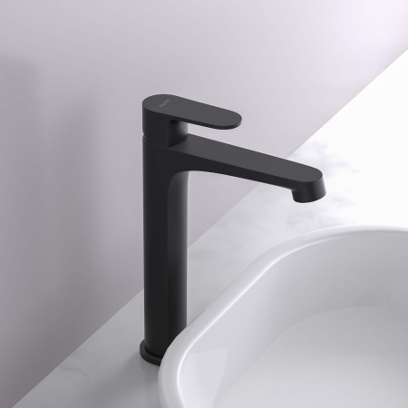 Смеситель Aquatek ОБЕРОН AQ1204MB на раковину черный матовый без термостата