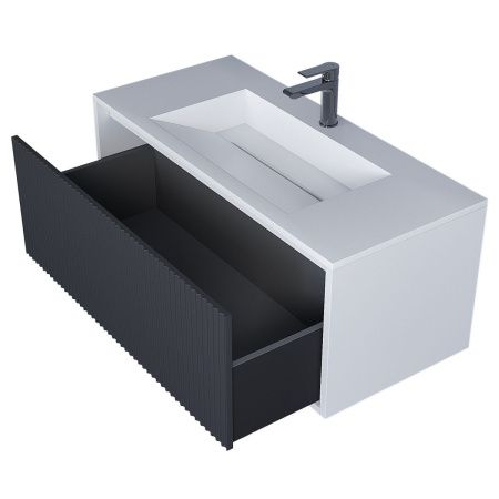 Тумба под раковину Uperwood Next Premium 3930205158 90х50 подвесная цвет серый/белый