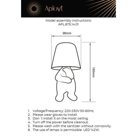 Настольная лампа Aployt Noell (Ноелл) APL.675.14.01