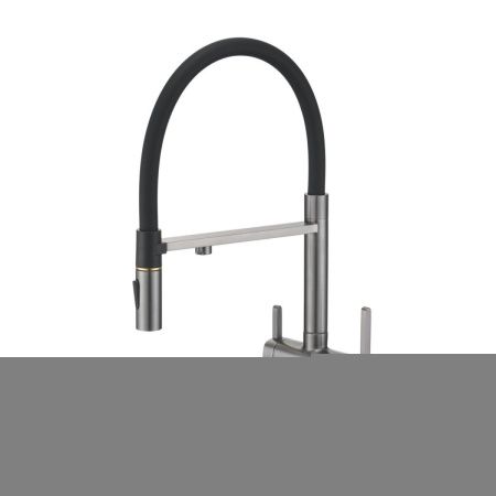 Смеситель для кухни Rose R358T на мойку оружейная сталь