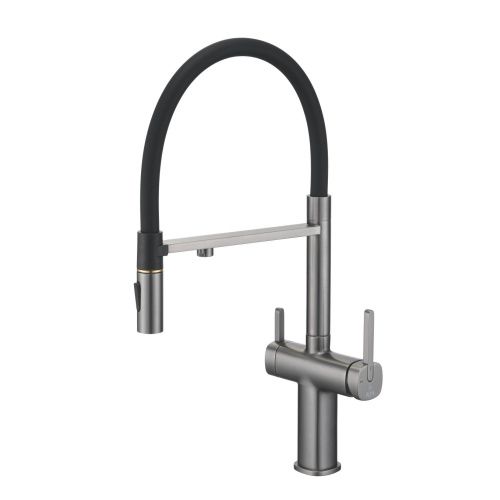 Смеситель для кухни Rose R358T на мойку оружейная сталь - фото 2