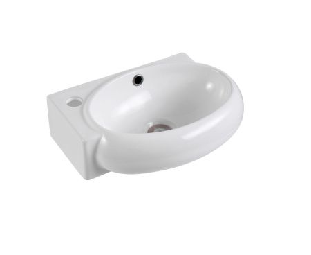 Раковина из сантехнического фарфора Aquatek AQ5303-00 50х30 подвесная цвет белый 1 отверстие под смеситель