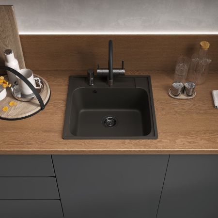 Смеситель для кухни Reflexion Lago RX9902BL на мойку вороненая сталь