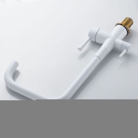 Смеситель для кухни Shevanik S528C на мойку белый