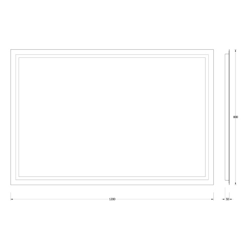 Зеркало со встроенным LED-светильником Evoform Ledline BY 2138 120х80 - фото 2