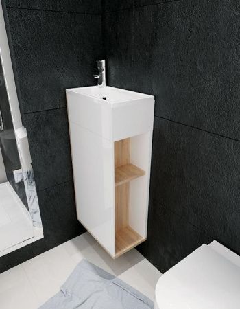 Тумба с раковиной 1MarKa Laura У85930 40х20 напольная цвет коричневый