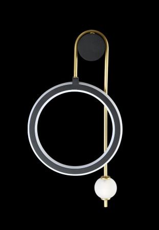 Бра Crystal Lux Corida (Цорида) CORIDA AP25W LED BLACK/GOLD