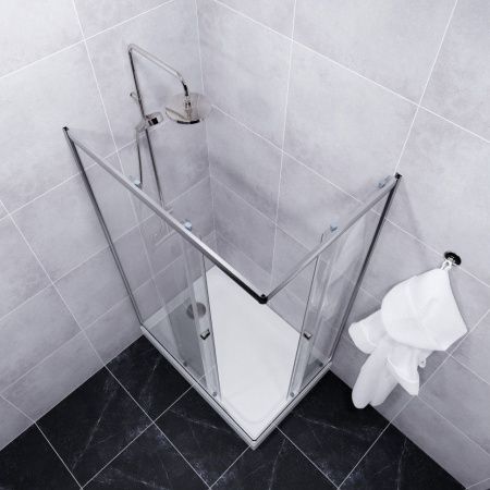 Душевой уголок Тритон Вента Щ0000049618 120х80 стекло прозрачное профиль хром с поддоном