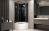 Душевая кабина AvaCan B90BLACK 90х90 четверть круга без крыши ориентация универсальная