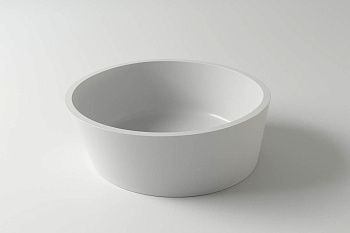 Раковина из искусственного камня Holbi ALMATEA 1.02.002.11.1 40х40 накладная цвет белый без отверстий под смеситель