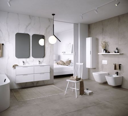 Шкаф-пенал Aqwella Y ACC0535W 40х140 подвесной цвет белый