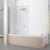 Душевая шторка на ванну Novellini Young Y21BSV120S-1K 120х150 стекло прозрачное профиль хром ориентация универсальная